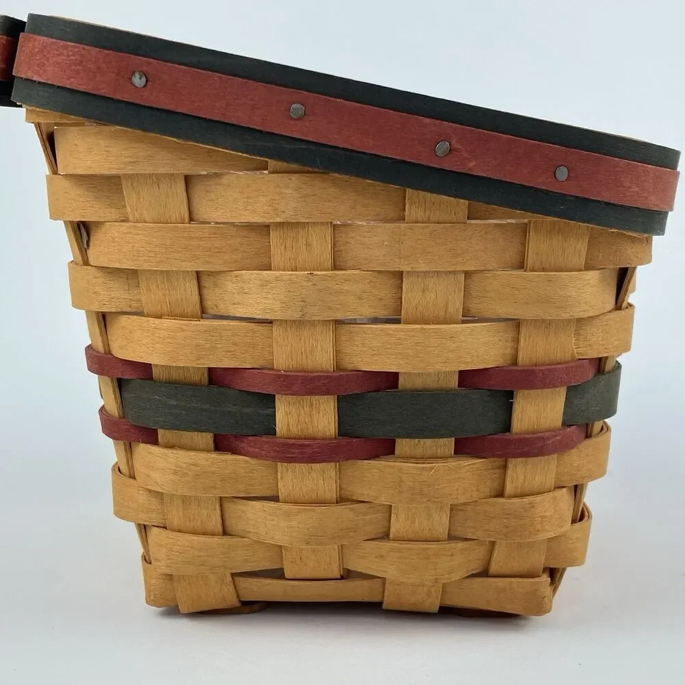 Longaberger Finders Keepers Basket Set 1998 | /w Divider Medium VTG (12777)